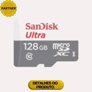 Cartão De Memória 128gb Sandisk Ultra Velocidade de Leitura 100MB/s MicroSDXC Com Adaptador Sd SDSQUNR-128G-GN3MA